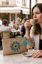 Wicker Women's Portfolio & Clutch Bag Blue - 3