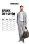 Gage Men's Hooded Metal Bird Eye Detailed Zippered Drawstring Pocket Gray Sweatshirt - 6