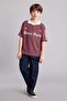 Oversize Printed Modal Short Sleeve Polo T-Shirt for Boys H0914A826Sm