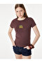 Cotton Stone Detailed Crew Neck Short Sleeve Lemon Printed T-Shirt - 2