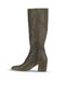 Green Leather Women's Heeled Boots 01Wr5104 - 4