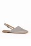 Gray Leather Women's Heeled Sandals 01We1100 - 2