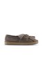 Gray Glitter Leather Women's Espadrille Shoes 01Wn3100