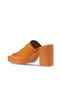 Orange Leather Women's Heeled Slippers 01Wy12306 - 4