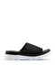 Black Leather-White Tb Women's Flat Slippers 01Wu7308
