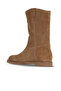 Tan Suede Women's Flat Boots 39Wb810 - 5