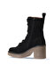 Black Suede Women's Heeled Boots 01Wt2905 - 4