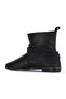 Black Leather Women's Flat Boots 01Wd3509 - 4