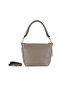 Gray Leather Women's Shoulder Bag - 3