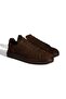 Men's Dark Brown Lace-Up Casual Nubuck Leather Shoes