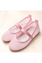 Powder Mesh Detailed Elastic Girls' Ballerinas