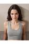 Women Grey Padded Active Bra - 5