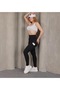 Women's Black High Waist Pocket Detailed Gathering Diving Leggings – Sports and Daily Use - 2