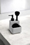 Liquid Soap Dispenser with Sponge Brush |   Kitchen Countertop Soap Holder and Sponge Organizer