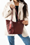 Tn-208 Women's Shoulder Bag Handbag Arm Bag Daily Use Bordo