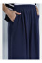 Women's Silky Soft Flowy Fabric Elastic Waist Extra Loose Wide Leg Wide Fit Trousers with Front Pockets - 3