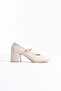Beige patent leather women's high heel shoes tr02ms02b