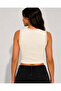 Women's Lace Detailed Square Neck Ribbed Tank Top - 3