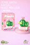 Pink Cobalt Ilı Cactus Model Character Figure 3D Building Toys