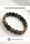 Indian Agate Natural Stone Rolex Bracelet - Certified - Oval Indian Agate Stone - 6