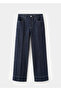 Straight-Cut Jeans with Stitched Bottoms - 3