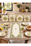 Cream Yellow Lemon Runner and Set of 4 Throw Pillow Covers Classic Decorative Pillow - 2