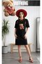 Women's Short Sleeve Crew Neck T-Shirt Dress Nightgown