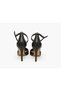 Black Skin 10.5 cm Belt Strap Pointed Toe Stiletto Thin Heels Women's Shoes - 4