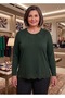 Plus Size Mother's Embroidered Stone-Decorated Combed Cotton Blouse - 2