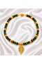 Tiger Eye Green Agate Courage Luck and Evil Eye Protection Necklace - 4