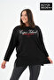 Women's Tunic Large Size Capri Island Printed Thin Sweatshirt Spr26Btk990-1