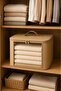 5-Piece Set of Sweater and Clothing Storage Bags – Foldable Fabric Organizer with Window - 5