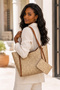 Original Large Volume Mini Wallet Luxury Soft Leather Double Handle Shopper Tote for University Office Daily Use Stylish Special Design Oversized Hand and Shoulder Bag with Double Handle Inner Pocket - 30X40X10 cm