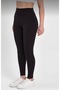 Women's Black High Waist Pocket Detailed Gathering Diving Leggings – Sports and Daily Use - 4