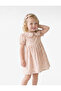 Cotton Ruffled Short Sleeve Baby Collar Floral Dress