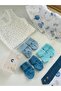 Muslin & Bamboo Newborn Gift Set (Blanket, Handkerchief, Bib, Bodysuit, Socks) - 4