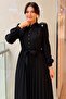 Six-Laced Pleated Evening Dress - 3