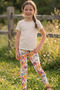 Children's Tights - Set of 6 Patterned Lycra Comfortable Seasonal Cotton Girls' Long Tights Set St-6 - 2