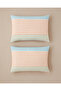 Summer Grid Easy-Iron 2-Piece Pillowcase 50X70 cm Orange