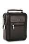4588 100% Genuine Leather Men's Handbag Crossbody Bag Black - 2