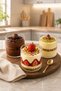 3-Piece Glass Pinterest Striped Sweet Magnolia Bowl Presentation Bowl 8*8cm