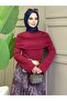 بلوزة ساندي ذات ياقة قاربية مزينة بالدرابيل - 2
