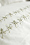 7 Piece Spring Double Cotton Green Duvet Cover Set with Floral Embroidery and Microcomb Runner - 5