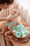 Set of 6 Muslin Mouth Wipes, Shoulder Cloth, Sweat Cloth Double Layer Sewn 35x20 cm - ZTAGIZMENDİLİ2 - 4
