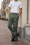 Men's Daily Basic Cotton Khaki Fabric Trousers - 2