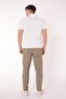 Men's Lace-Up Waist Side Pocket Green Jogger Pants - 4