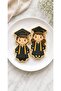 Graduated Girl and Boy Set Dough Sculpting /Cookie/Ceramic/ Polymer 9 cm Mixed Color - 3