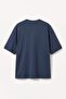100% Cotton Boxy Fit Plus Size Short Sleeve Blue T-Shirt H0998Ax26Sp - 5