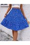 Women's Stylish Floral Print High Waist Skirt - A-Line, Knee-Length, Spring/Summer Fashion Length 55 - 4