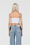 Lycra Camisole Strapless Women's Crop Top - White - 4